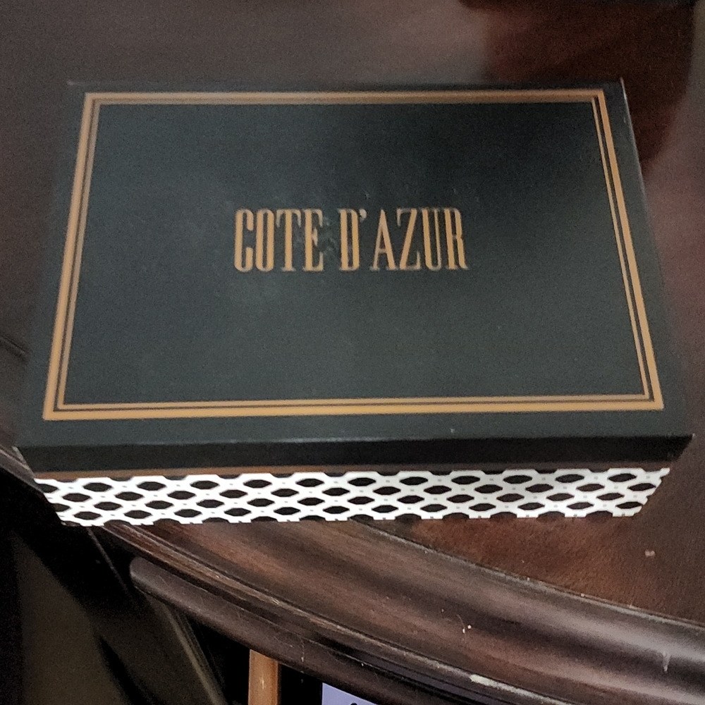 Vintage Cote d' Azur Wrist Watch, and Owl Necklace, Crystals, Band, Time, Clock